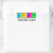 sarcasme hoofdbestanddelen van de Humor wetenschap Vierkante Sticker (Tas)