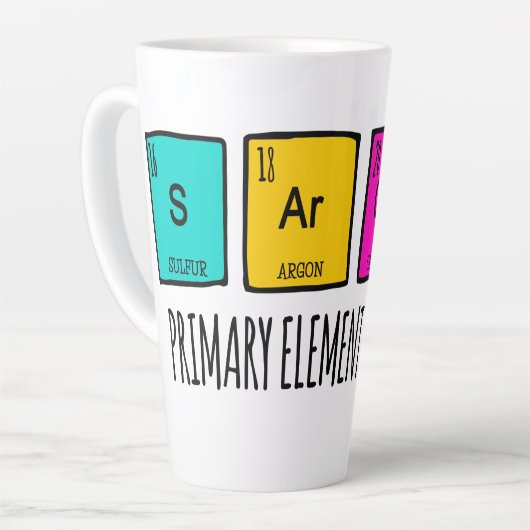 Sarcasme hoofdbestanddelen van Humor Science Latte Latte Mok (Linkerhoek)