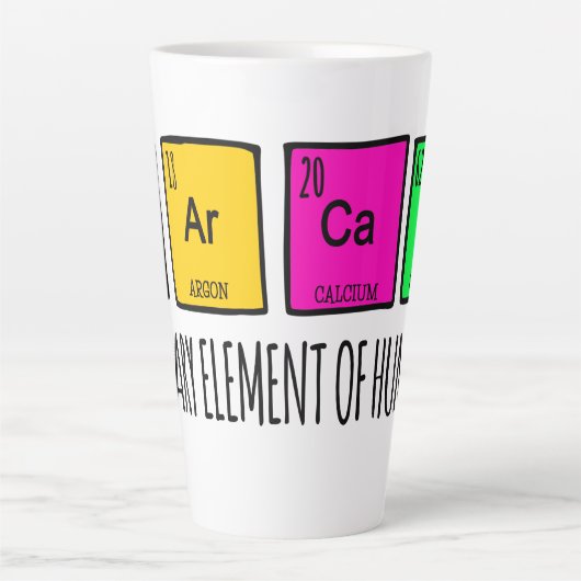 Sarcasme hoofdbestanddelen van Humor Science Latte Latte Mok (Voorkant)
