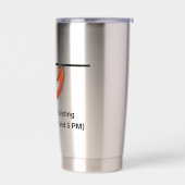 Sarcasme in het bedrijfsleven  geïsoleerde drinkbeker (Links)