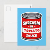 Sarcasme in tomatensaus briefkaart (Voorkant / Achterkant)