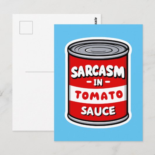 Sarcasme in tomatensaus briefkaart (Voorkant / Achterkant)
