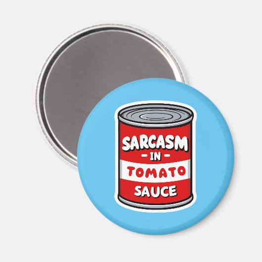 Sarcasme in tomatensaus magneet (Voorkant / Achterkant)
