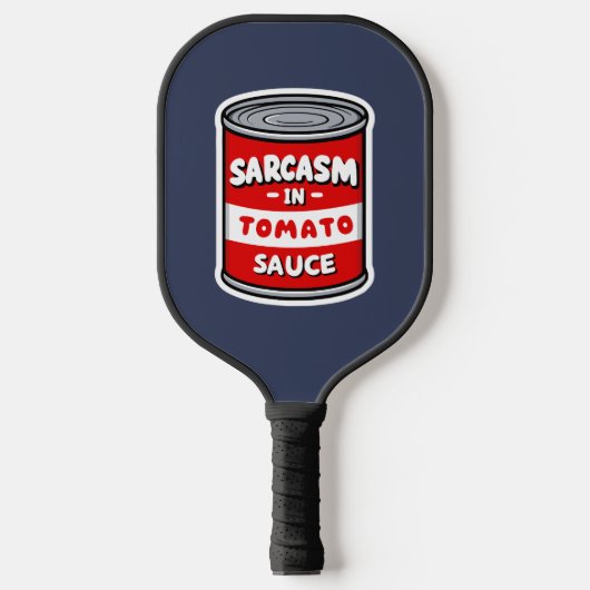 Sarcasme in tomatensaus pickleball paddle (Voorkant)