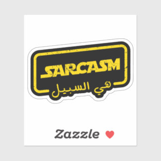 Sarcasme is de weg in het Arabisch grappig Sticker