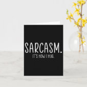 Sarcasme is hoe ik grappig sarcastisch knuffel kaart (Gele Bloem)