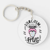 Sarcasme is hoe ik knuffel sleutelhanger (Voorkant)