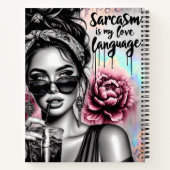 Sarcasme is mijn liefdestaal brutale vrouw grappig notitieboek (Achterkant)