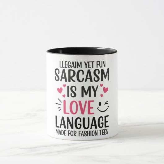 Sarcasme is mijn liefdestaal – Schattige & grappig Mok (Midden)