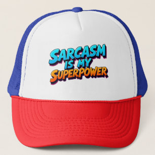 Sarcasme Is Mijn Superkracht - Strips stijl Trucker Pet
