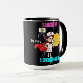 Sarcasme is mijn Superpower-Funny Nurse Med Coffee Mok (Voorkant rechts)