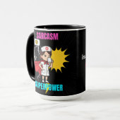 Sarcasme is mijn Superpower-Funny Nurse Med Coffee Mok (Voorkant links)