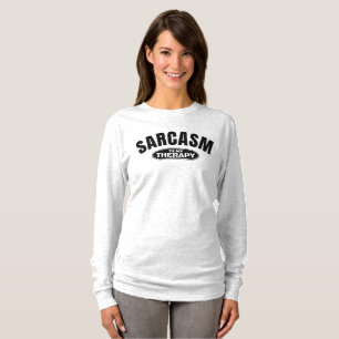 Sarcasme is mijn therapie grappige typografie cade t-shirt