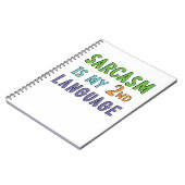 Sarcasme is mijn tweede taal notitieboek (Linkerzijde)