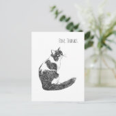 Sarcasme Kat Humeur – Prima. Dank je. Kunst Briefkaart (Staand voorkant)