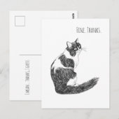 Sarcasme Kat Humeur – Prima. Dank je. Kunst Briefkaart (Voorkant / Achterkant)