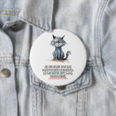 Sarcasme kat slechte humeur ronde button 4,0 cm (In situ)