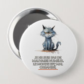 Sarcasme kat slechte humeur ronde button 4,0 cm (Voorkant /achterkant)