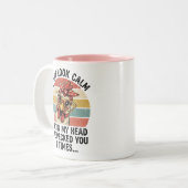 Sarcasme Kip Mok Ik Lijk Kalm Grappig Cadeau (Voorkant links)