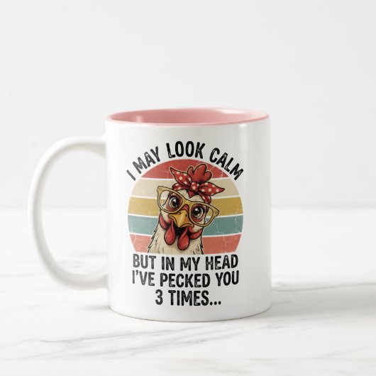 Sarcasme Kip Mok Ik Lijk Kalm Grappig Cadeau (Links)