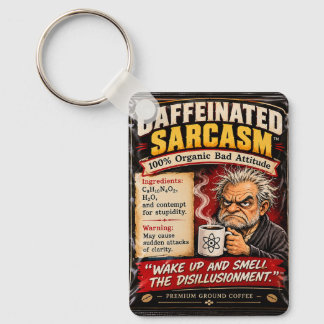sarcasme koffiekop door ej gold sleutelhanger