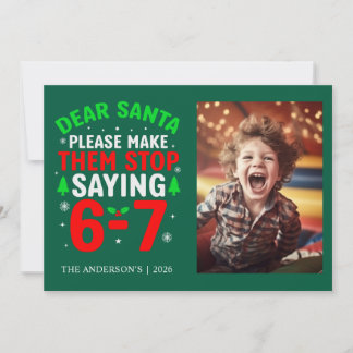 Sarcasme Leuk Zes Zeven Kerstmis Feestdagenkaart