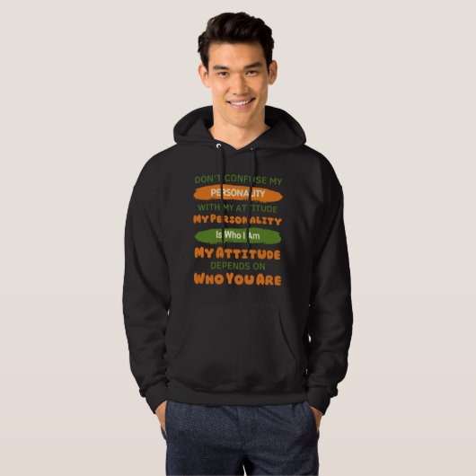 Sarcasme Lover Grappig Verwar mijn persoonlijkheid Hoodie (Voorkant volledig)
