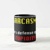 Sarcasme, Natuur's verdediging tegen domheid Mok (Midden)