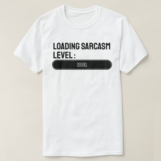 Sarcasme niveau: 100% t-shirt (Design voorkant)