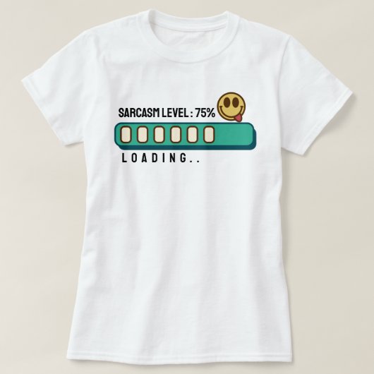 Sarcasme niveau: 75% T-shirt (Design voorkant)