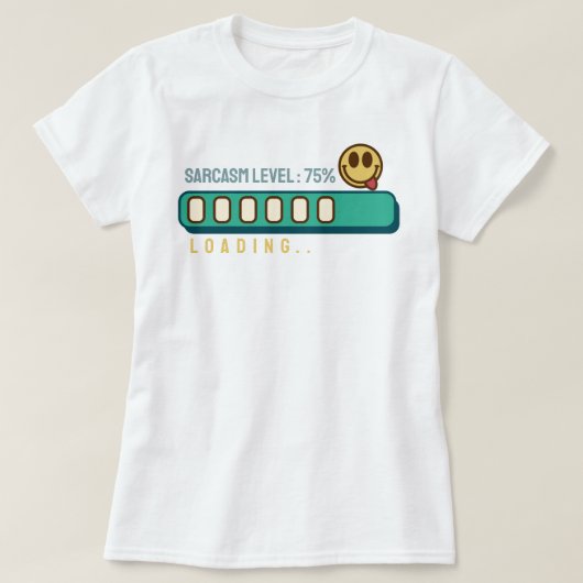 Sarcasme niveau: 75% T-shirt (Design voorkant)