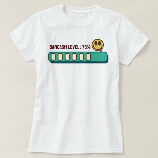 Sarcasme niveau: 75% T-shirt (Design voorkant)