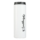 Sarcasme omdat mensen slaan illegaal is thermosbeker (Achterkant)