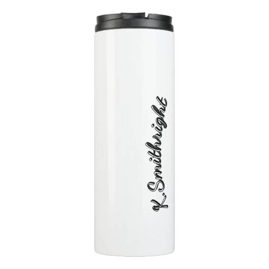 Sarcasme omdat mensen slaan illegaal is thermosbeker (Achterkant)