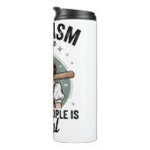 Sarcasme omdat mensen slaan illegaal is thermosbeker (Geroteerd rechts)