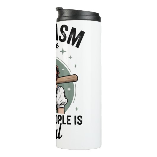 Sarcasme omdat mensen slaan illegaal is thermosbeker (Geroteerd rechts)