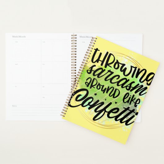 sarcasme omdraaien als confetti planner (Display)