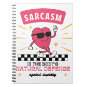 Sarcasme retro hart notitieboek (Voorkant)