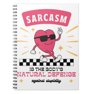 Sarcasme retro hart notitieboek