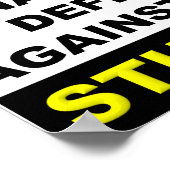 Sarcasme Stupiditeit Verdediging Poster Bord Grapp (Hoek)
