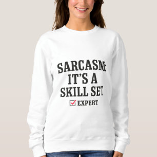 Sarcasme Vaardigheden Set Expert Typografie Trui