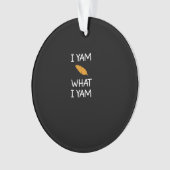 Sarcasme, woordspeling Ik ben wat ik ben, Grappig, Ornament (voorkant)