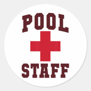 Sarcasme Zwembad Personeel Buiten Dienst Trip Redd Ronde Sticker