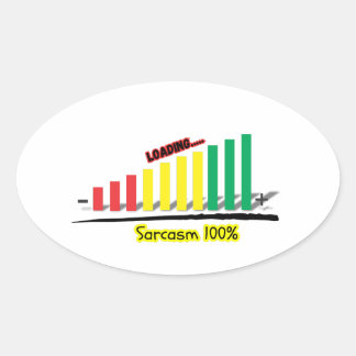 sarcasmemeter ovale sticker