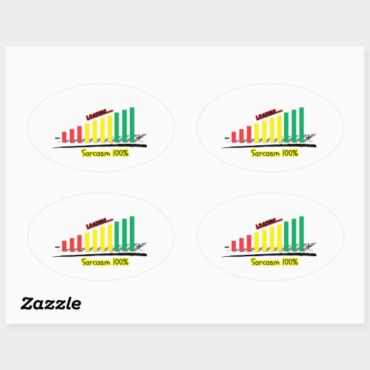 sarcasmemeter ovale sticker (Vel)