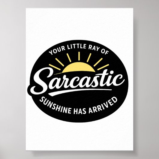 Sarcasmeschijn Printable Digitale Download Poster (Voorkant)
