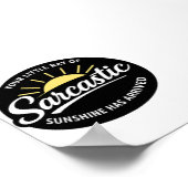 Sarcasmeschijn Printable Digitale Download Poster (Hoek)