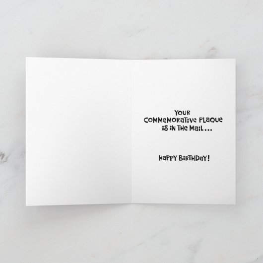 Sarcastic 40th Birthday Award Kaart (Binnen)