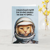 Sarcastic 40th Birthday Award Kaart (Gele Bloem)