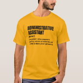Sarcastic Admin Assistant T-shirt (Voorkant)